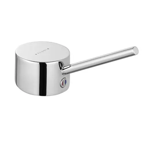 Kludi-Hebel in chrom, mit runder Basis und langem Hebelarm. Geeignet als Ersatzteil für Armaturen und ermöglicht die Anpassung der Wasserzufuhr.